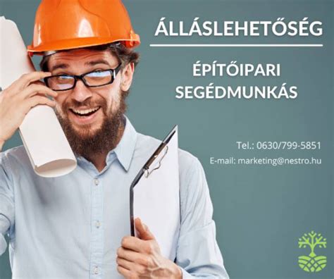 Építőipari segédmunkás állás, munka